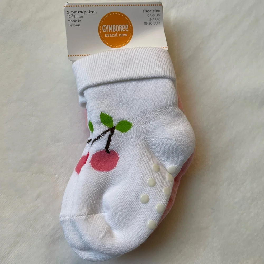 Gymboree Girl bunny / cherry Socks size 12-18 mos 🐰🍒